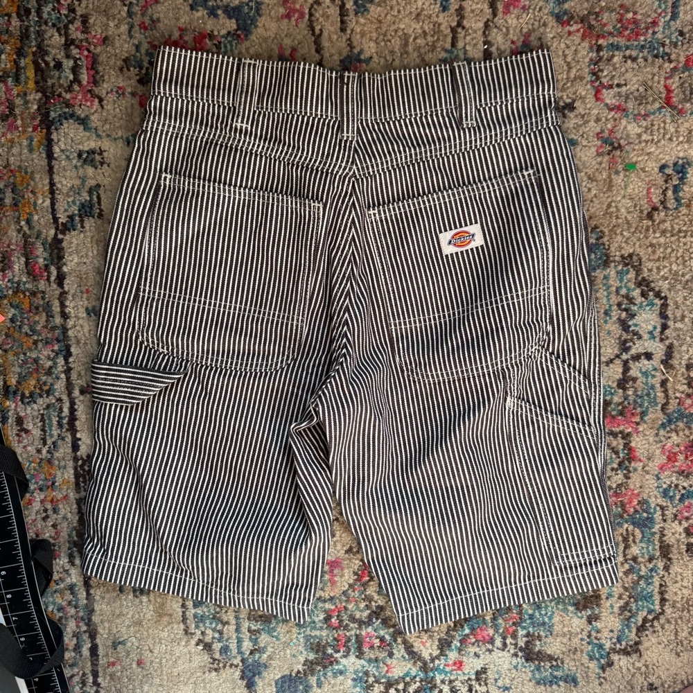 Dickies Carpenter Hickory Brown and White Striped Shorts